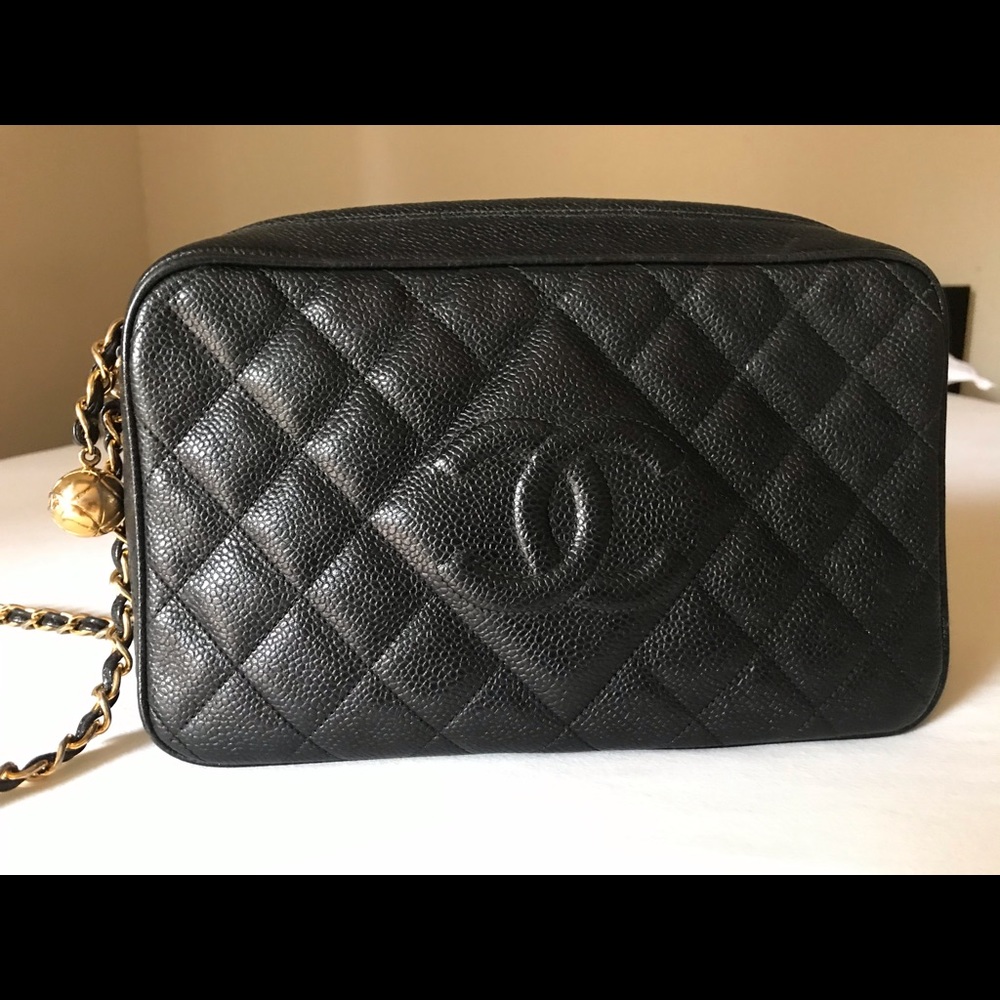 Chanel medium classic black crossbody bag.